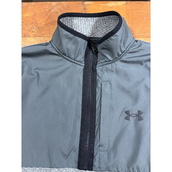 Under Armour ColdGear 1/4 Zip Fleece Pullover Men’s Small Gray Loose Fit - Picture 3 of 6